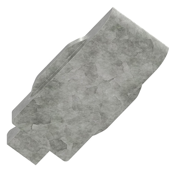 1 Sicherungsboden zu Glasklemme 55x65x37,5 mm AbZ Zink