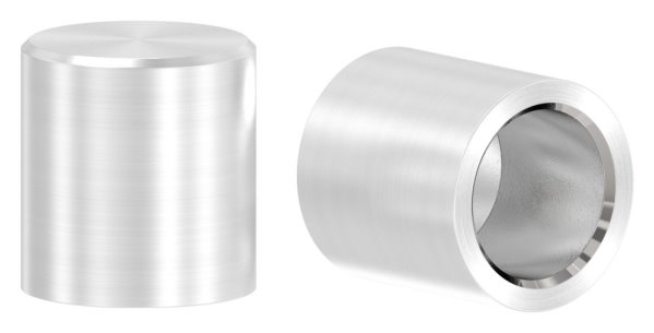 Endkappe fuer Rundmaterial Ø 10 mm flach zum Kleben V2A-11-4010.4