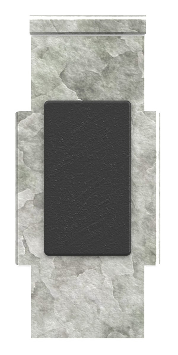 1 Sicherungsboden zu Glasklemme 45x45x26 mm AbZ Edelstahleffekt-10-3013.2ABZ