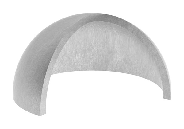 Halbhohlkugel Ø 42,4x2,0 mm V2A ungeschliffen