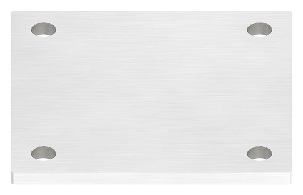 Ankerplatte Maße: 150 x 150 x 8 mm mit 4 Bohrungen á Ø 14 mm V2A