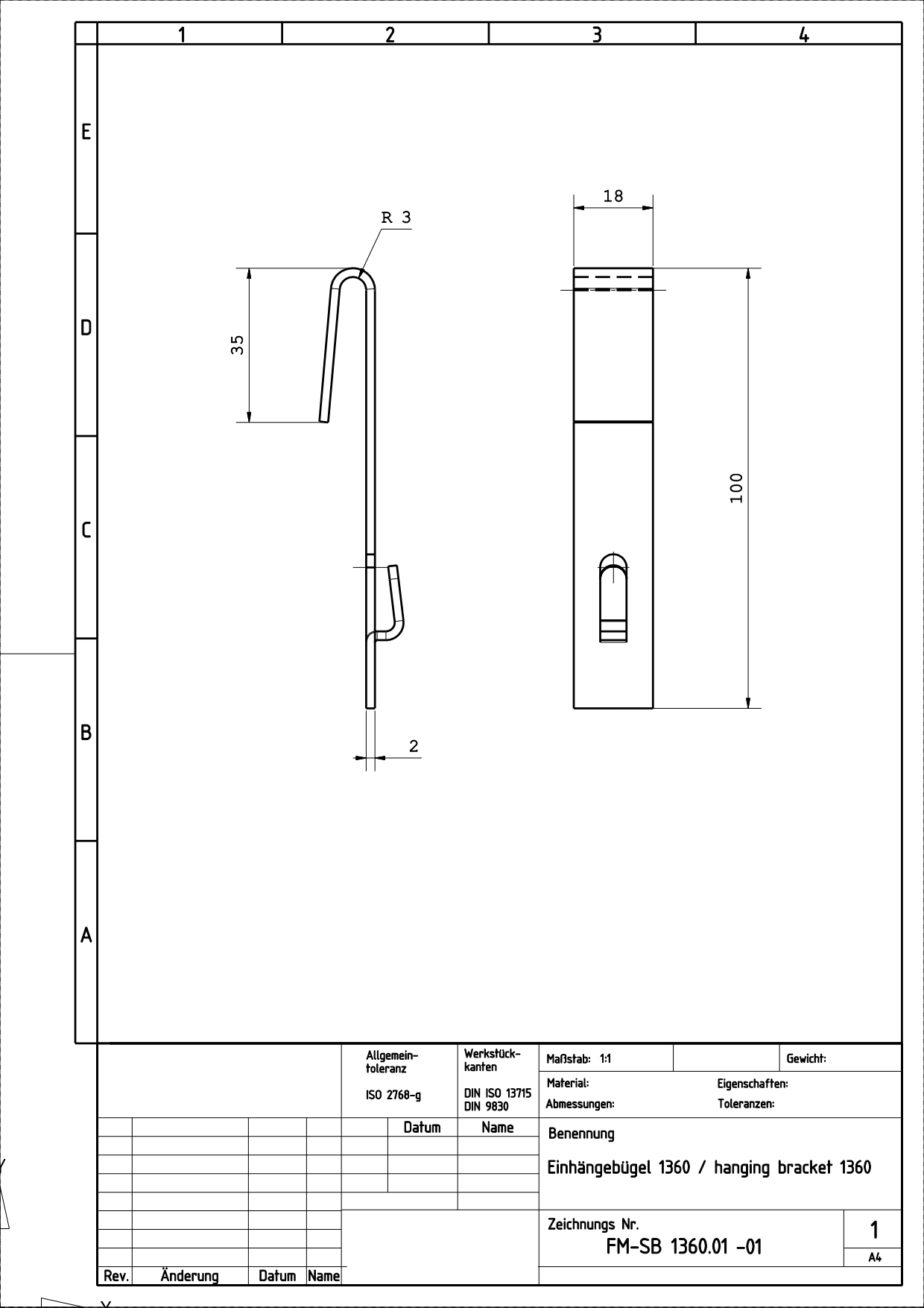 1 Paar Sicherheitsketten für Gitterroste MW 30/10 mm aus St37, feuerverzinkt