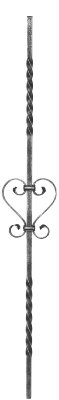 Zierstab - Laenge- 900 mm - Material- 12x12 mm - glatt - Stahl -Roh- S235JR-30-1053.8