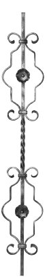 Zierstab | Länge: 900 mm | Material: 12x12 mm | glatt | Stahl (Roh) S235JR