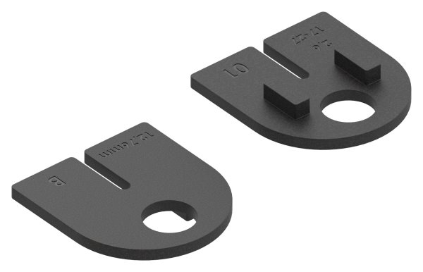 1 Paar Gummis zu Glasklemme 63x45x30 mm AbZ fuer 12-76 mm Glas VSG-10-2413.0