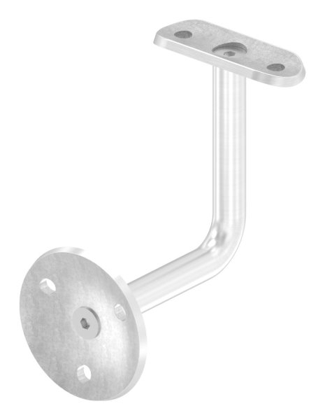 Handlaufhalter mit Ronde 58x4 mm und Halteplatte für Ø 42,4 mm V2A