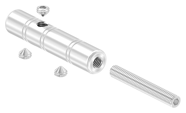 Gewindeterminal zur Selbstmontage - Fuer Seil- Ø 8 mm - mit Aussengewinde - V2A-11-2808.4