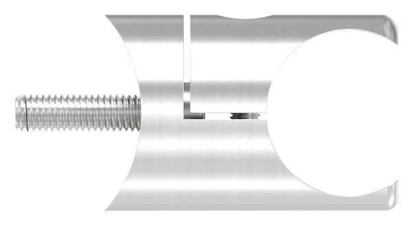 Klemmprofilhalter Edelstahl V2A fuer Klemmprofil Ø 27 mm- Rohr Ø 48-3 mm- geschliffen-88-1155351-240.48
