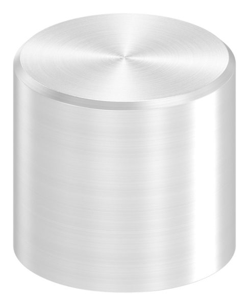 Endkappe für Rundmaterial Ø 12 mm flach zum Kleben V2A