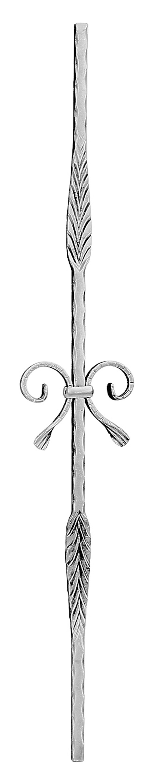 Zierstab - Laenge- 900 mm - Material- 12x12 mm geschmiedet - Stahl S235JR- roh-30-1136.8