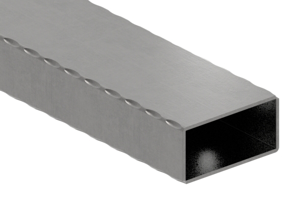 Rechteckrohr | gehämmert | Maße: 80x40x2,5 mm | Länge: 3000 mm | Stahl S235JR, roh