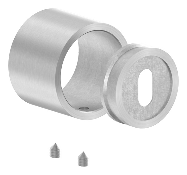 Wandanschluss für Rundrohr Ø 33,7 mm aus V2A