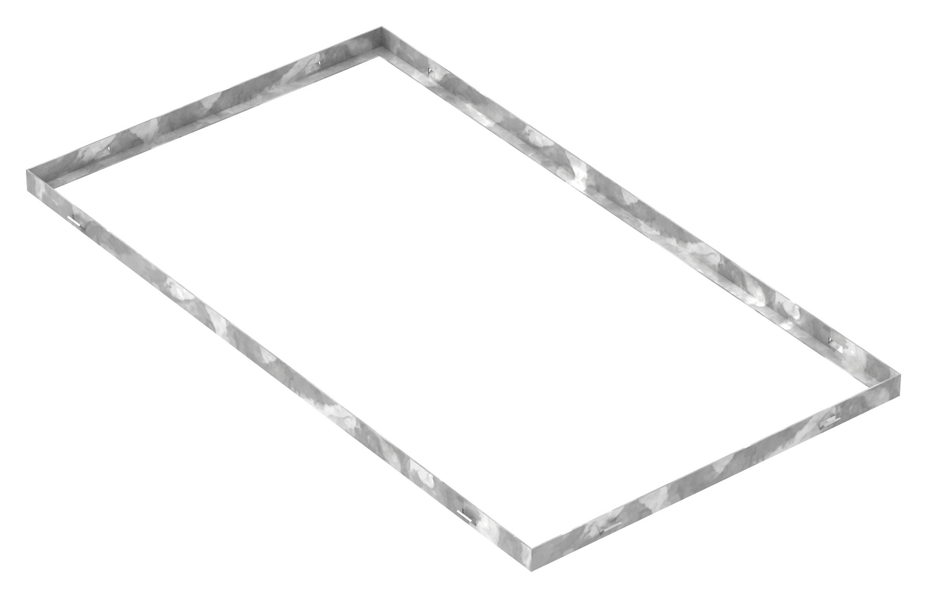 Zarge | Maße: 500x900x28 mm | für Rosthöhe 25 mm | aus S235JR (St37-2), bandverzinkt