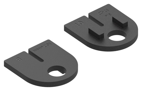 1 Paar Gummis zu Glasklemme 63x45x30 mm AbZ für 10,76 mm Glas VSG