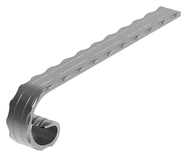 Handlauf-Endstueck - Material- 40x8 mm - gehaemmert - Stahl -Roh- S235JR-30-1450.8