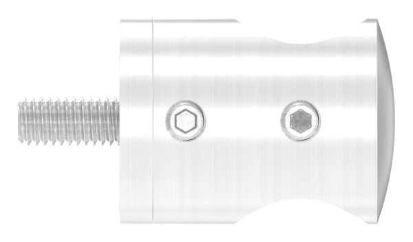 Querstabhalter V2A Edelstahl Ø 25 mm– Anschluss FLACH für Rundstäbe 16 mm inkl. Schrauben