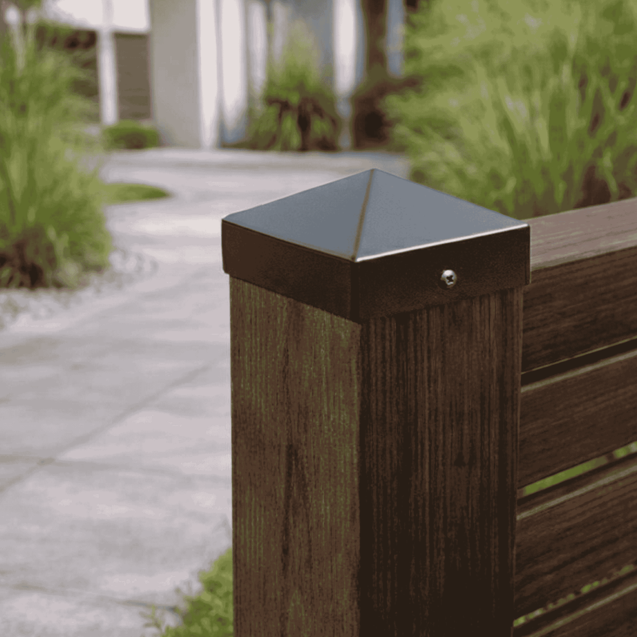 Pfostenkappe 90x90 mm Anthrazit RAL 7016 – 10er Set pulverbeschichtet inkl. Schrauben-60220-90-021