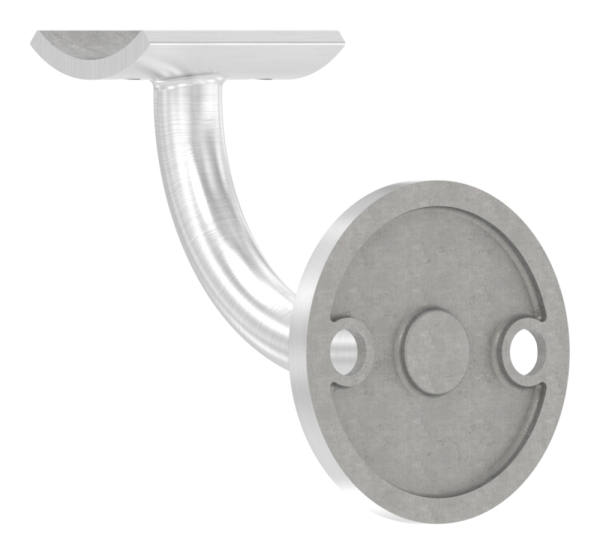 Handlaufhalter mit Ronde 60x5 mm und Halteplatte für Ø 42,4 mm V2A