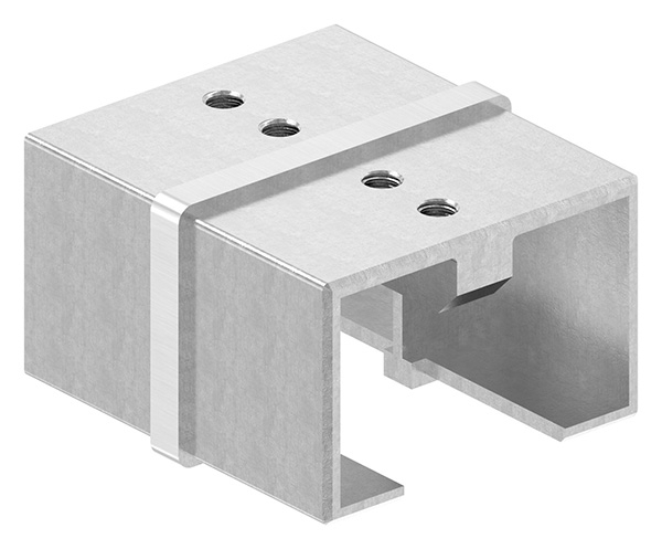 Verbinder | für Rechteck-Nutrohr: 60x40 mm | V2A