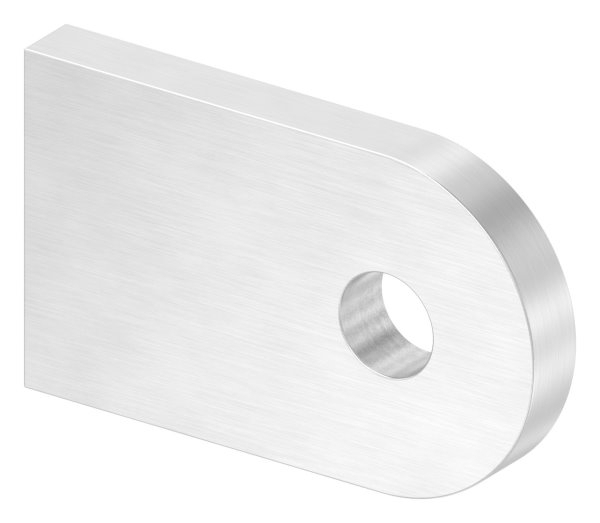 Anschweißlasche 50x30x6 mm mit Rundloch: Ø 9 mm V2A