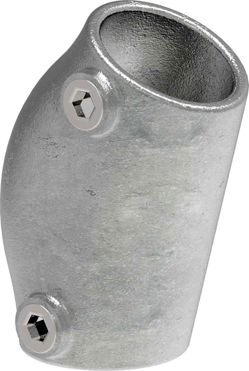 Rohrverbinder | Bogen variabel 15-60° | 124C42 | 42,4 mm | 1 1/4" | Feuerverzinkt u. Elektrogalvanisiert