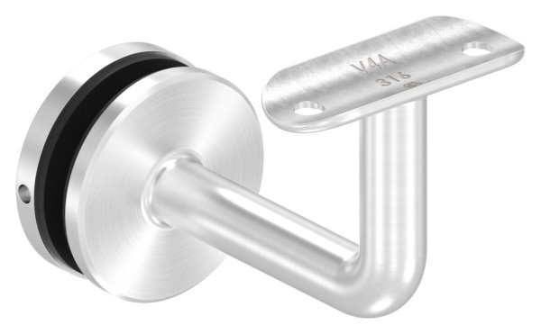 Handlaufhalter für Glas, Halteplatte 42,4mm, V4A