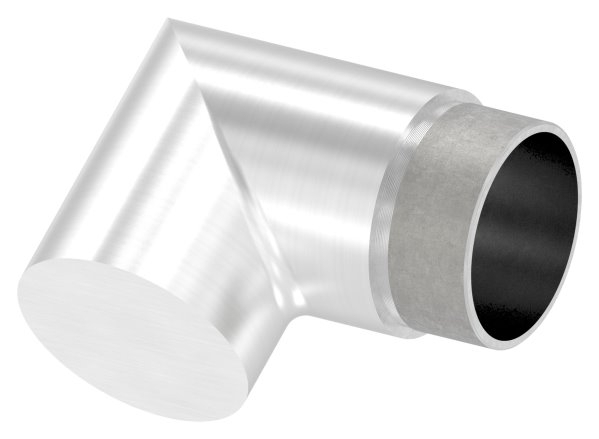 Endstück 90° flach-eckig, für Rundrohr Ø 48,3x2,0 mm V2A
