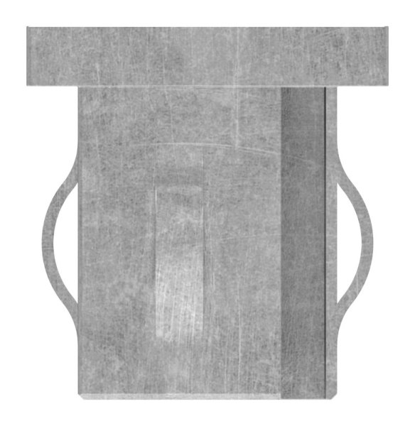 Stahlstopfen flach | für Rohr 40x30x2,0-3,0 mm | Stahl S235JR, roh