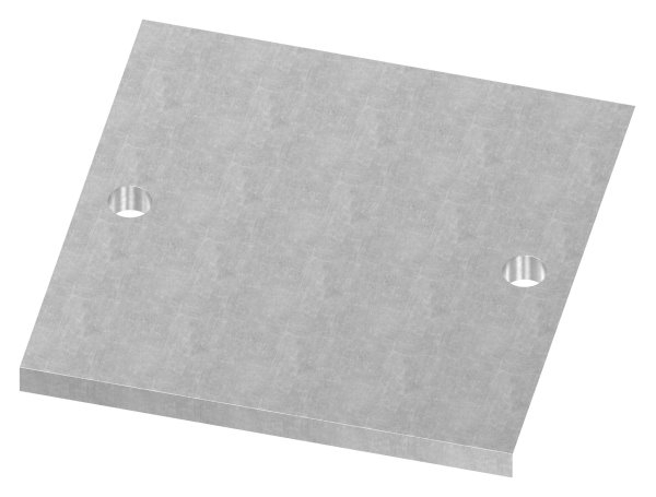 Ankerplatte 150x150x10 mm 2 Bohrungen |  Stahl roh