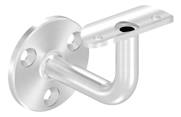 Handlaufhalter V2A fuer Rohr 42-4 mm- Ronde 60x5 mm- Wandabstand 75 mm- mit Kabeldurchfuehrung-88-1150218-240.42