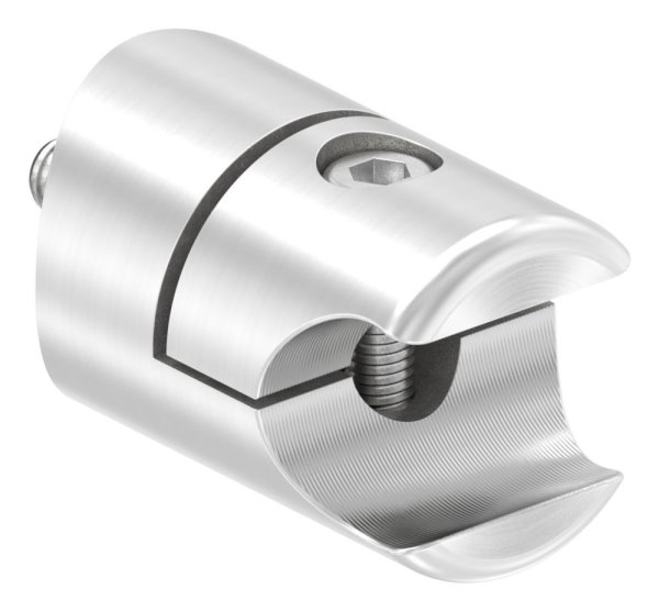 Klemmprofilhalter Edelstahl V2A fuer Klemmprofil 18 mm- Rohr Ø 42-4 mm- geschliffen-88-1155331.240