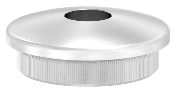 Stopfen leicht gewölbt V2A Vollmaterial für Ø 42,4x3,0 mm mit Bohrung 12,1 mm