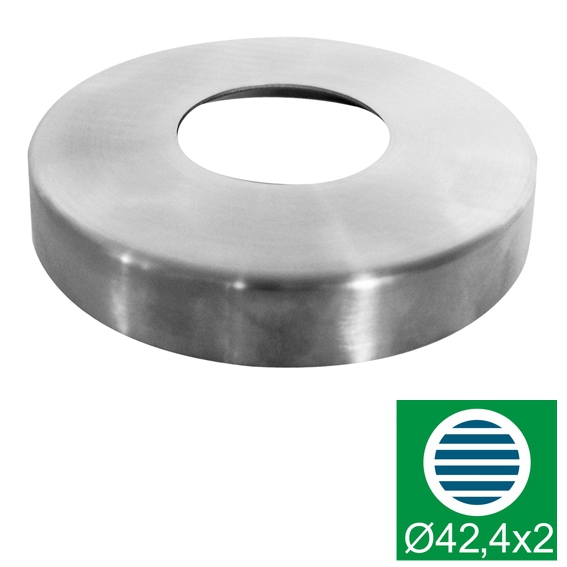 Abdeckrosette Ø 125x25 mm fuer Rundrohr- Ø 42-4 mm V2A-11-2514-A.4