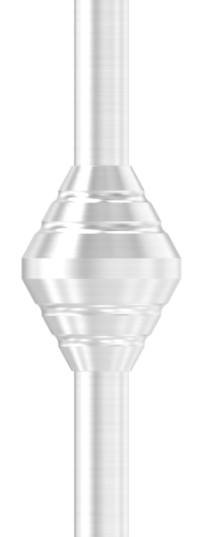 Zierhuelse Edelstahl V2A fuer Rund Ø 12-0 mm geschliffen Korn 240 zum Einkleben-88-1150463.240