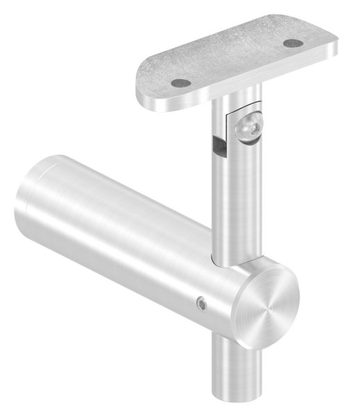 Handlaufhalter mit Gelenk und Halteplatte für flachen Anschluss V2A