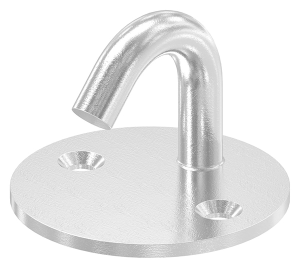 Befestigungsoese Edelstahl V4A 8 mm mit runder Platte- 2 Bohrungen-88.11100076008