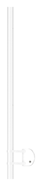 Edelstahlpfosten V2A zur Wandmontage fuer 90° Ausseneck- Laenge 1190mm-88-1140542-240.AE