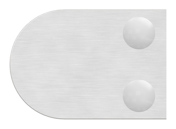 Glasklemme 40x28x17,4 mm Ø 42,4 mm, für 8,00 mm ESG Glas