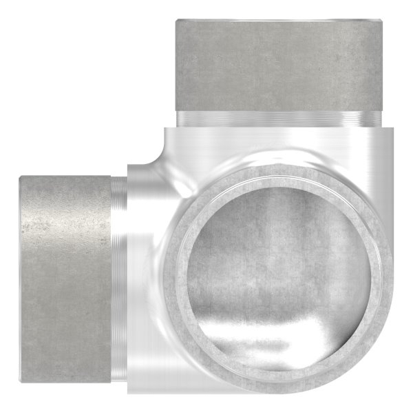 Steck-Eckverbinder V2A fuer Rohr Ø 42-4 x 2-0 mm 90° mit Abgang-11-3649.4