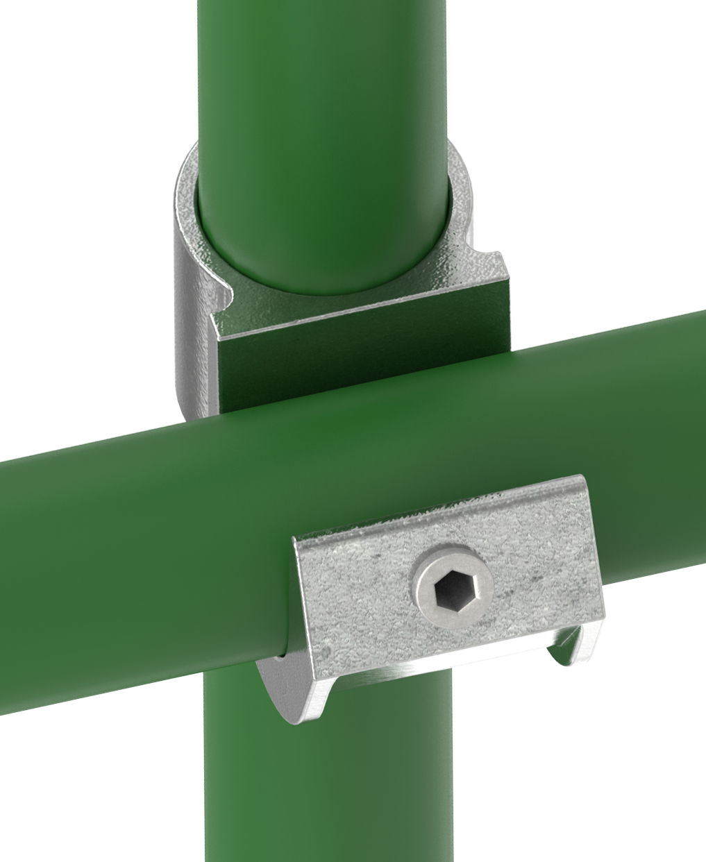 Rohrverbinder Kreuzstueck Ø 48-3 mm -1 1-2- - Temperguss verzinkt - 201D48-201D48