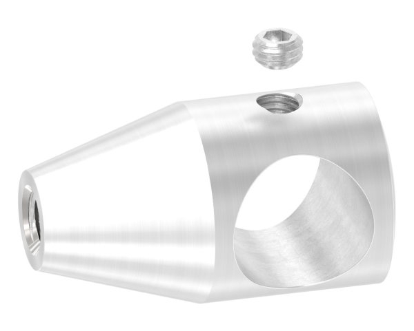 Querstabhalter V2A Edelstahl – konisch -Design- mit M6 Gewinde fuer Rundstaebe 14 mm-11-1082.4