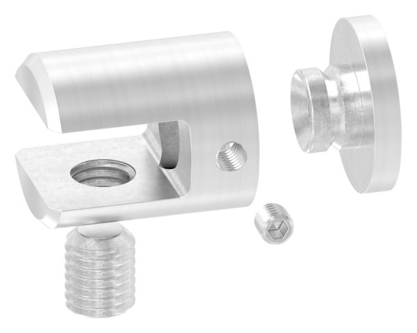 Querstab-Plattenhalter V2A Edelstahl Ø 25 mm – Anschluss FLACH inkl. Schrauben