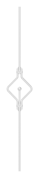 Zierstab Edelstahl V2A Ø 12 mm H- 1000 mm doppelt geschliffen Korn 240-88-1156141-240.D