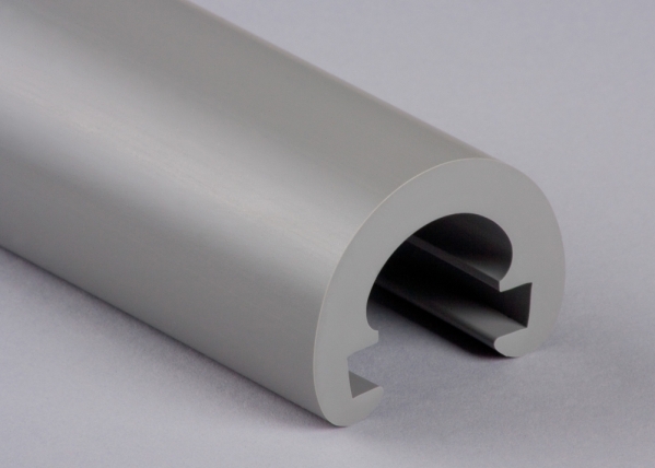 Kunststoffhandlauf Ø 55mm für 40 x 8mm, verkehrsgrau
 25 Meter