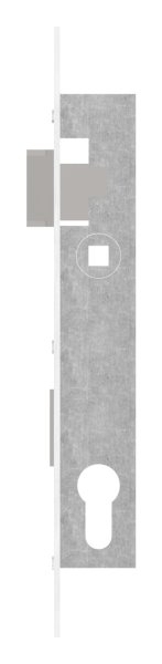 Rohrrahmenschloss verzinkt- Abstand 92 mm- Dornmass 18 mm- Stulpe Edelstahl geschliffen-11-3920.4