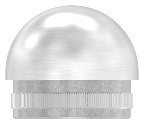 Rohrstopfen für Ø 42,4x2,0 mm halbrund zum Einschlagen | V2A