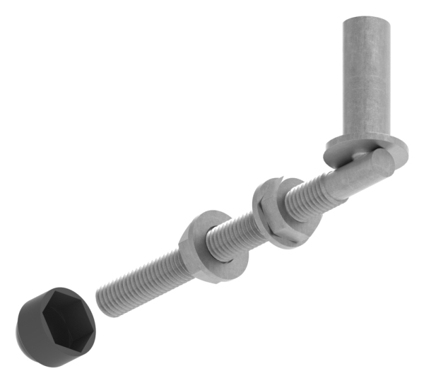 Einhaengeband Torband zum Durchschrauben fuer Ø 16mm- Laenge 140mm-88-11961-16.140