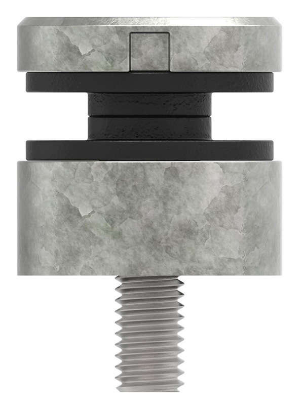 Glaspunkthalter Zinkdruckguss Ø 30 mm flach – Glashalter roh-10-5000.3