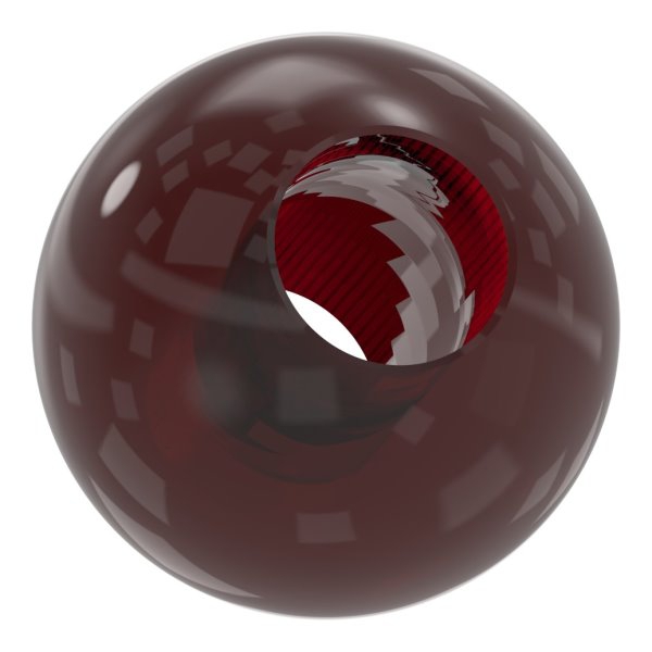 Glaskugel rot Ø 30mm mit Durchgangsbohrung 12,3mm