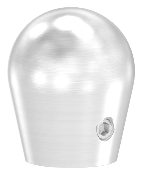 Endkappe Edelstahl V2A Ø 14 mm halbrund mit Madenschraube-88-1150448.240